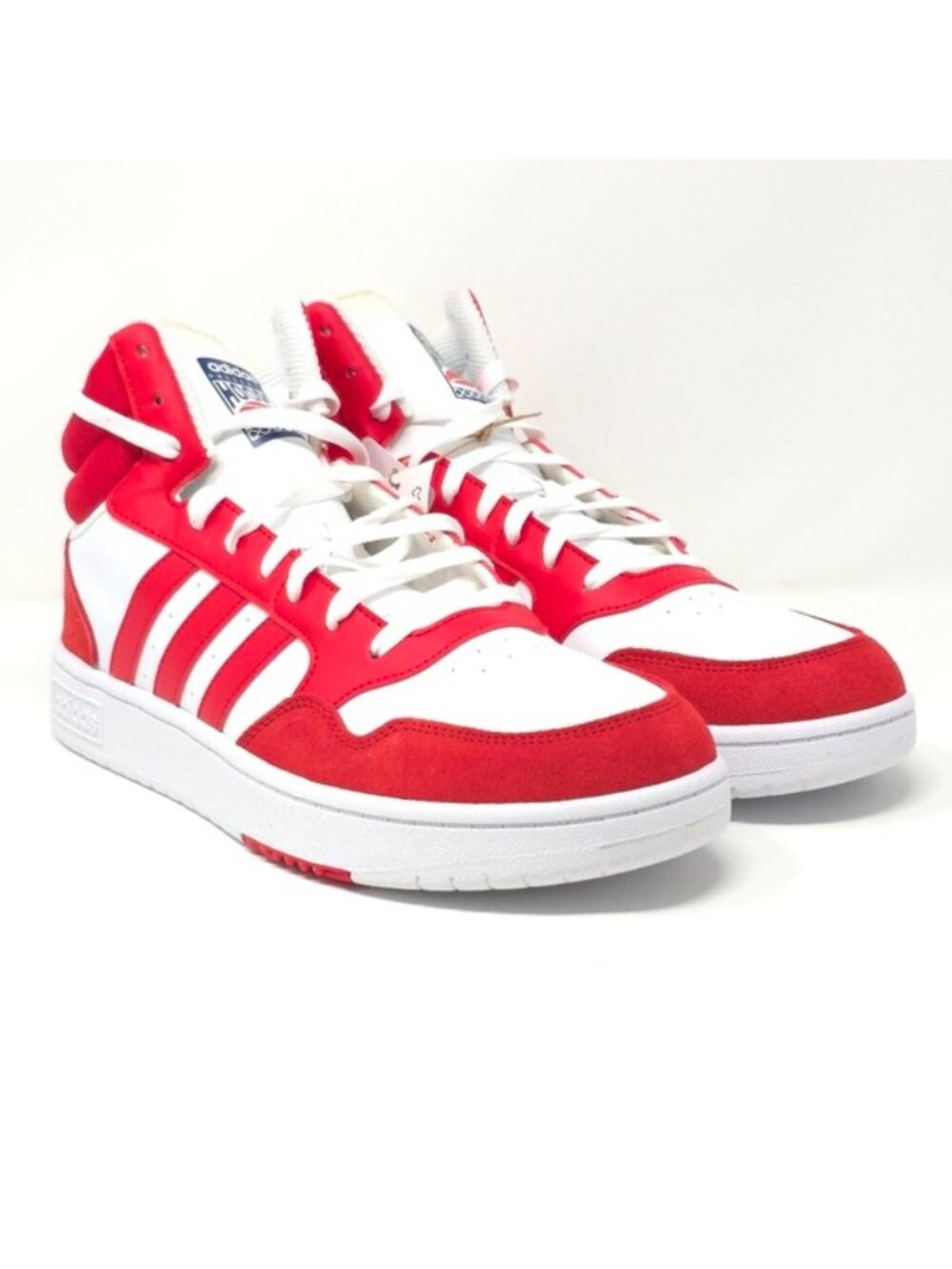 adidas Men’s Hoops 3.0 Mid Basketball Shoes Red - Picture 2 of 11